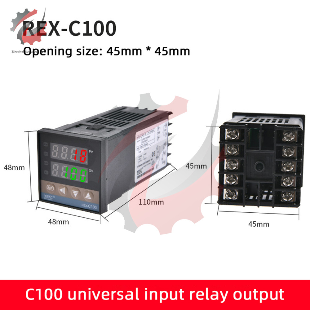 REX-C100 Digital PID Temperature Controller K Thermostat Universal Input Relay Output MAN 220V SSR O
