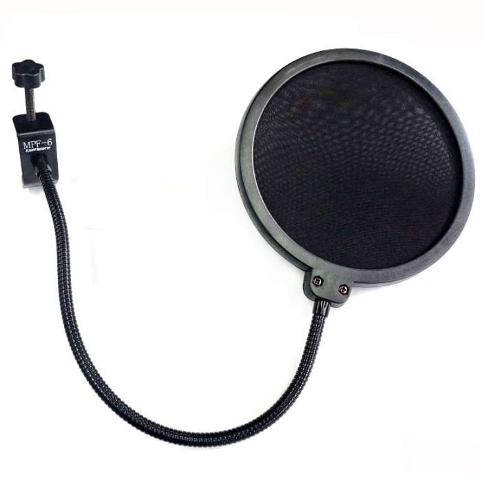 HARGA DISKON Pop Shield Filter Mikrofon Dual Layer BOP - Filter Mic Penyaring Suara