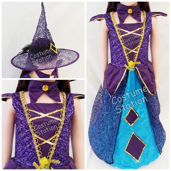 Murah Kostum Witch / Costume Nenek Sihir, Penyihir Halloween Anak Perempuan Terlaris