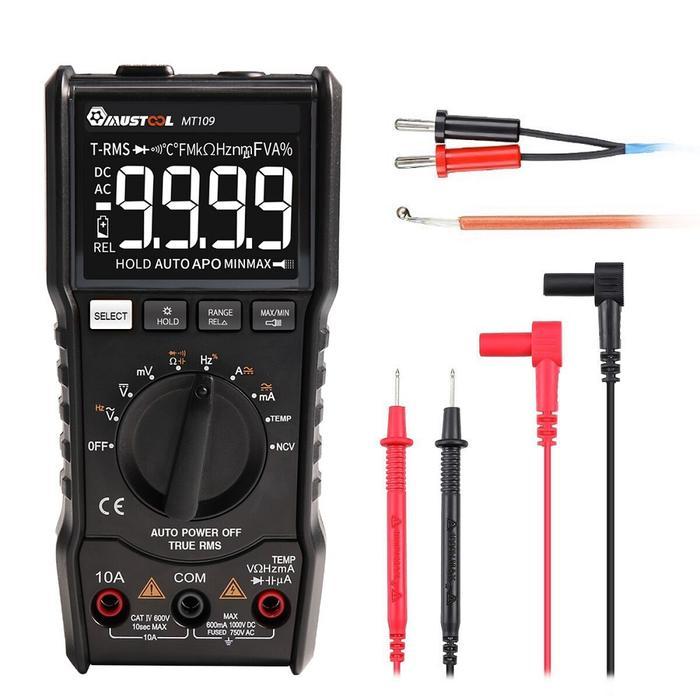 (New) MUSTOOL MT109 Portable 9999 Counts True RMS Multimeter AC