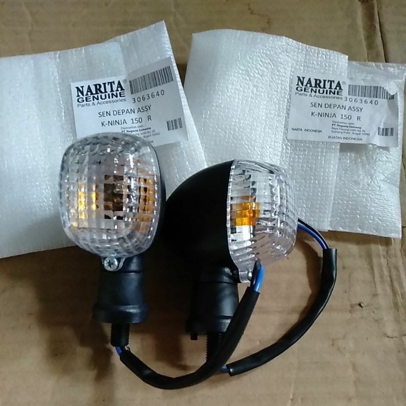 lampu sein depan kawasaki ninja 150rr assy narita - variasi anp