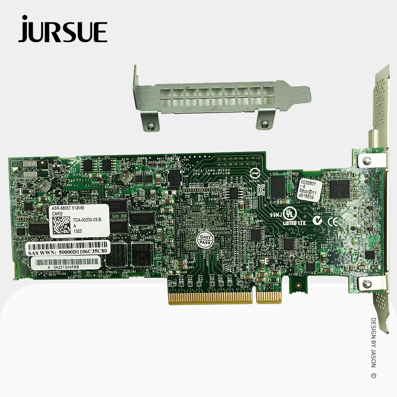 Adaptec ASR-6805T RAID Controller Card 8Port PCI-E 512MB Cache SAS SATA RAID Expander