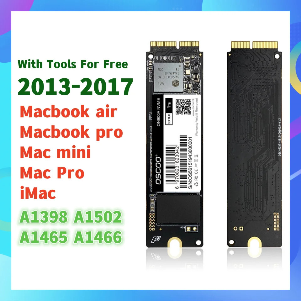 SSD for 2012-2017 Air A1465 A1466 Pro A1502 A1398 1TB IMac A1419 A1418 Ssd Hard Disc 256GB 512GB 2TB