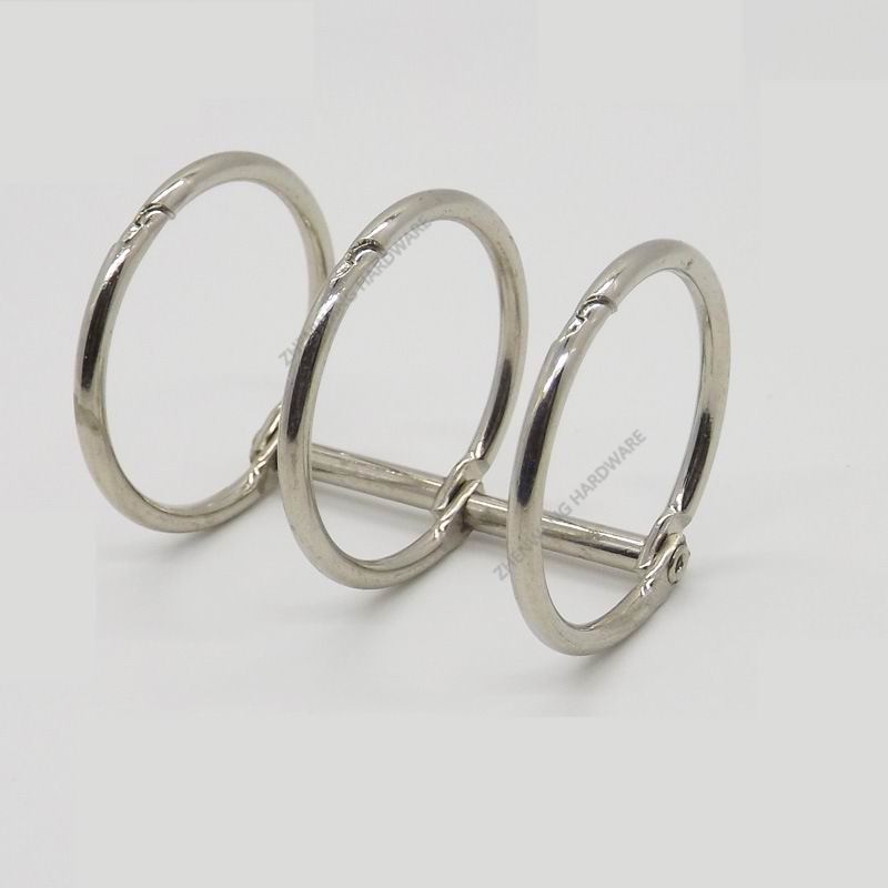 200PCS Loose Leaf Spiral Metal Clip 3 Holes Ring Binder DIY Fill Paper Notebook Folder Accessories