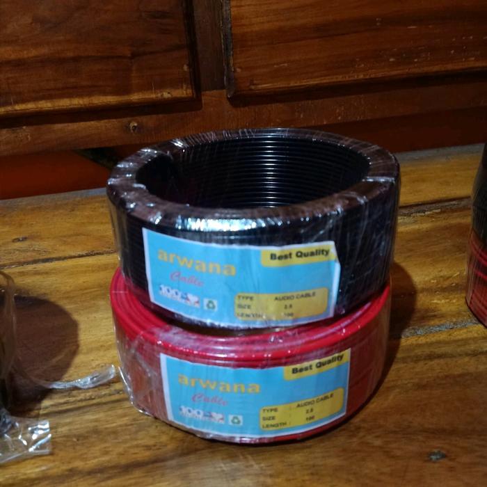 KABEL LISTRIK 1 ROLL 2.5 100 YARD. MERK ARWANA. KABEL TUNGGAL TEMBAGA CAMPURAN. PANJANG KABEL 50