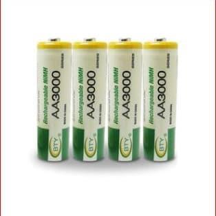 New BATERAI BTY ORIGINAL BATTERY CAS CHARGER AA 3000 Mah RECHARGEABLE 1,2V