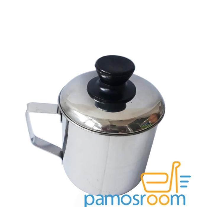 Laris,Amanah- Pamosroom Oil Pot Stainless Steel 1100 Ml Wadah Minyak Goreng Bekas