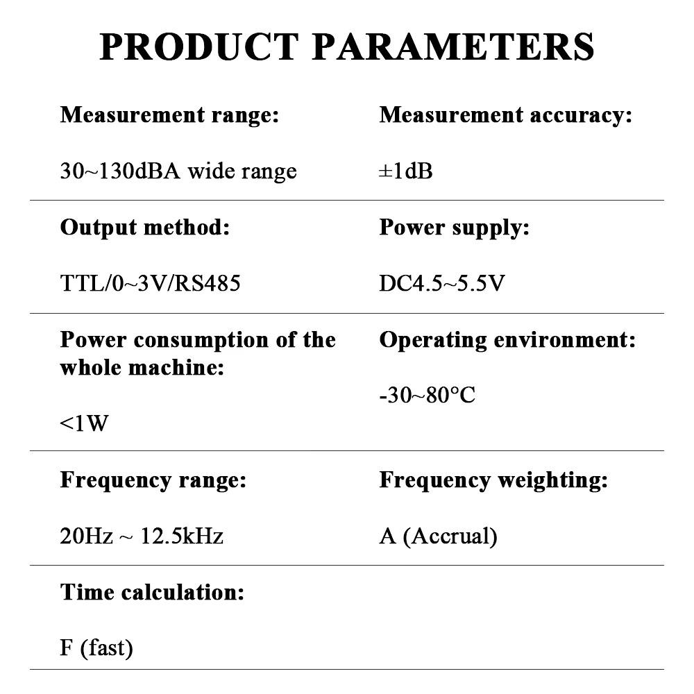 Industrial-Grade Noise Detection Module Decibel Meter Ttl Sound Detection Decibel Meter Transmitter