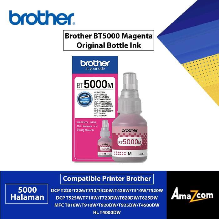 Tinta Brother Brother BT5000 Magenta Refill for Printer DCP-T220 T420W T720DW