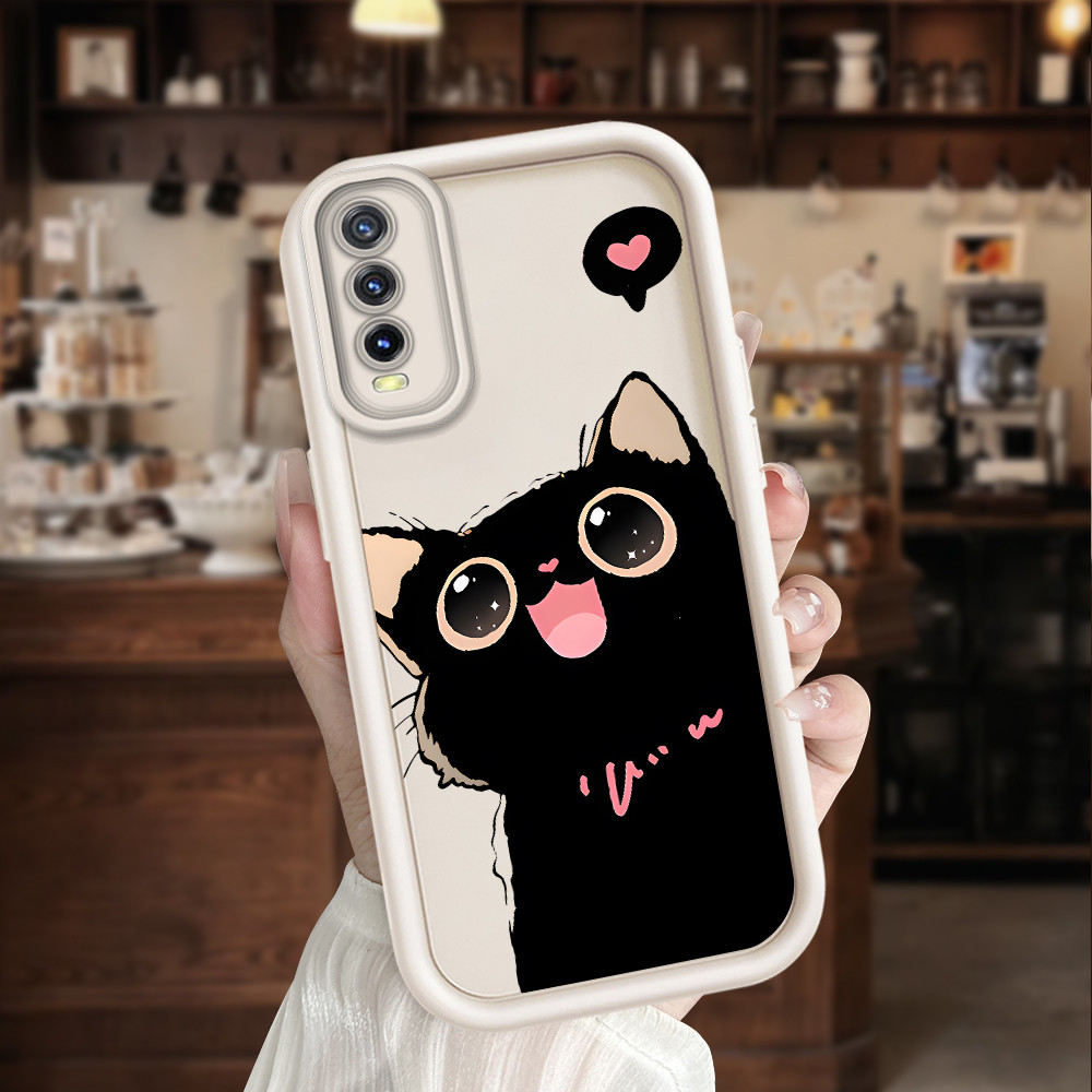 Casing Hp Untuk VIVO Y20i Y20S Y12S Y20 Y12A G 2021 Case Kesing Protect Phone TY DLJ C8-2454 Kucing 