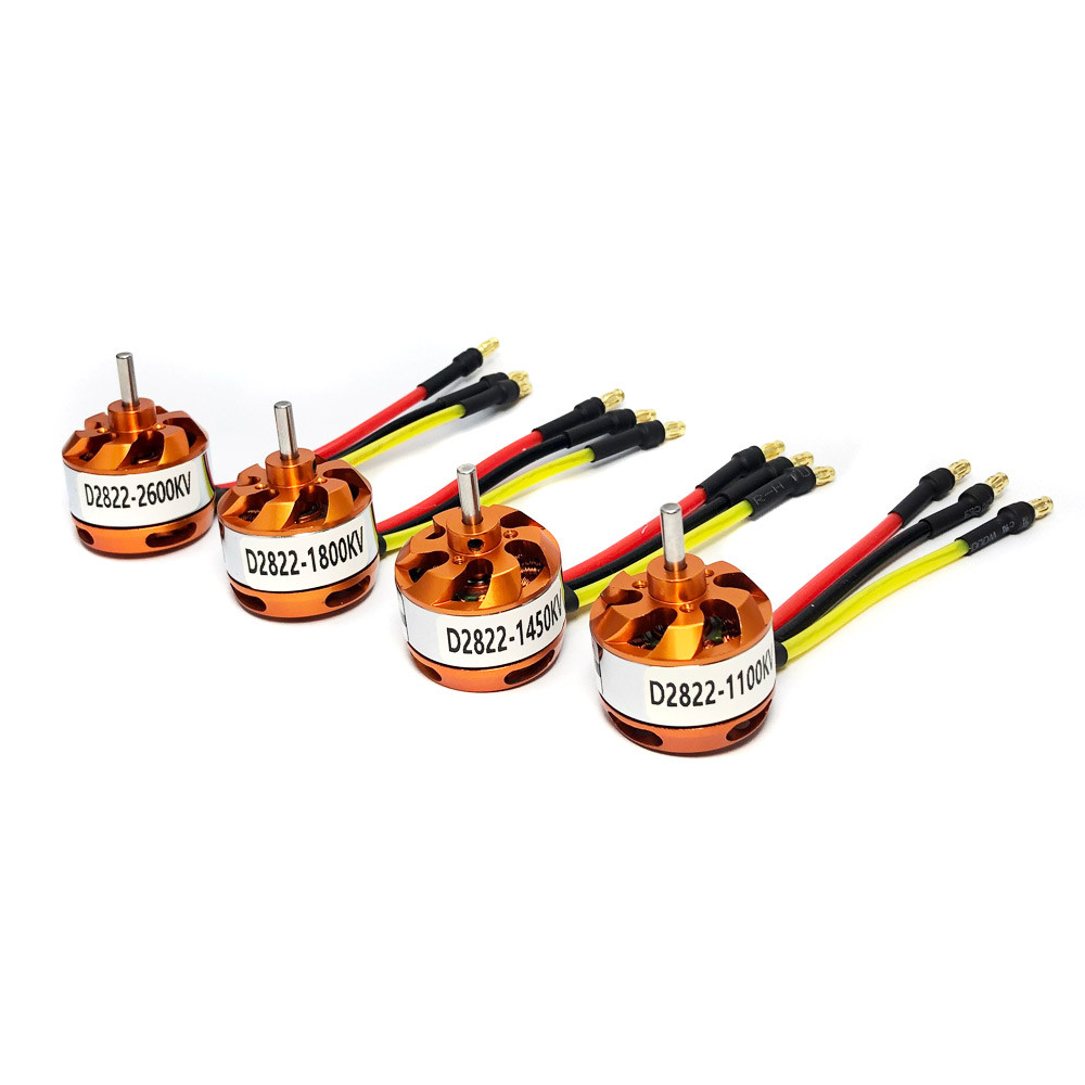 RC Motor D2822 2822 Brushless Motor 1100KV 1450KV 1800KV 2600KV 2-3S for Aircraft Plane Multi-copter