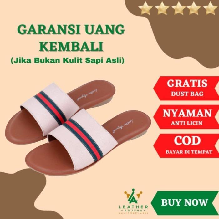 Sandal Flat Wanita Leather Arjuna Sandal New Yuchi