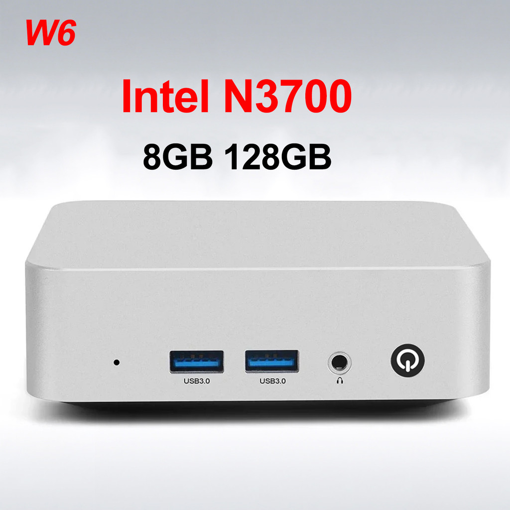 W6 Mini Pc Intel Processor N3700 Mini Pc Windows 10 Windows 10 8Gb 128Gb M.2 Sata Ssd 1000M Lan