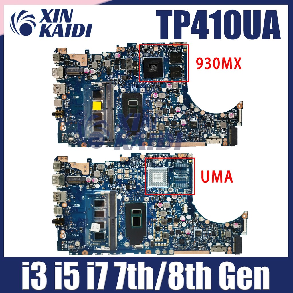 TP410UA MAINboard For VivoBook Flip 14 Q405UA TP410UF TP410UR Laptop Motherboard I3 I5 I7 CPU 930MX/