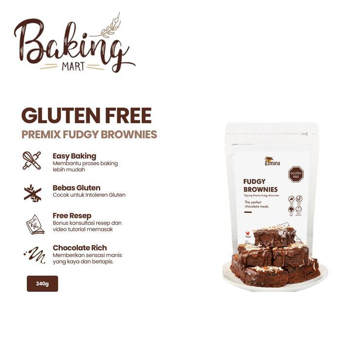 Elmira Tepung Premix Chocolate Brownies Bebas Gluten / Premix Brownies / Gluten Free
