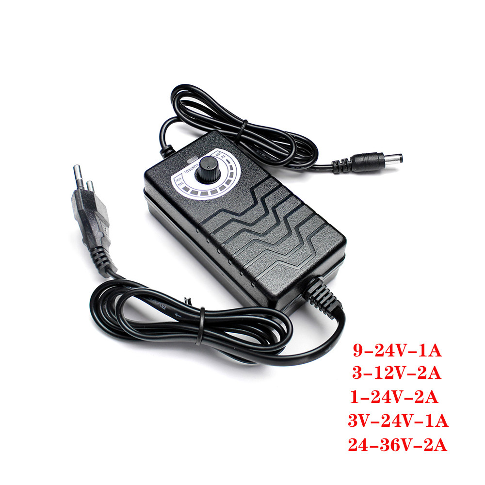 Adjustable Power Supply Ac 110V/220V To Dc 3V 9V 12V 24V 36V 1A 2A Universal Adapter Charger 220V To
