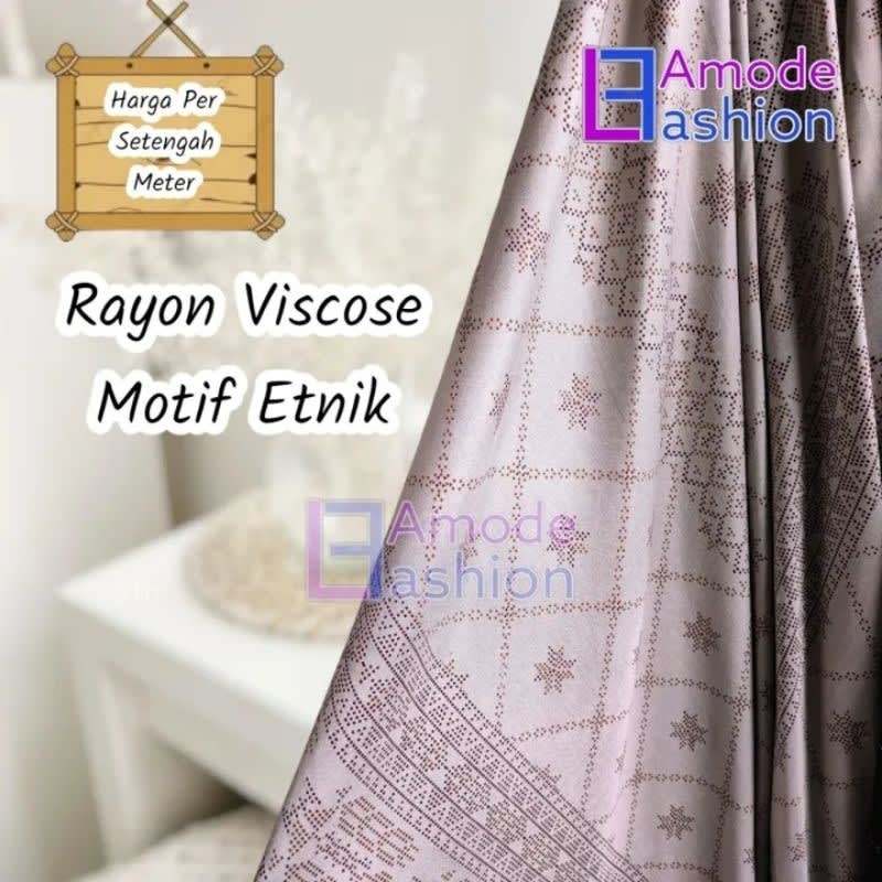 Kain Rayon Viscose Motif Etnik