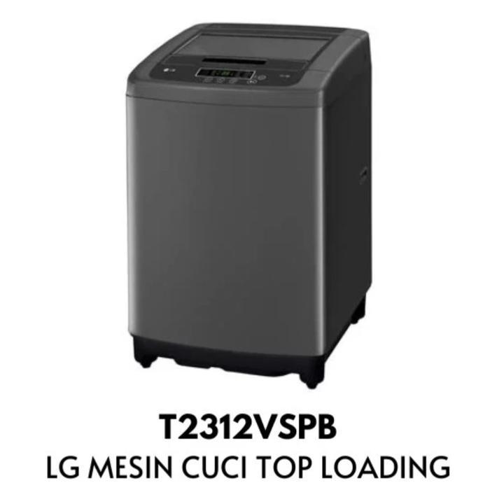 Mesin Cuci LG T2312VSPB Top Loading 12kg Smart Inverter Motor