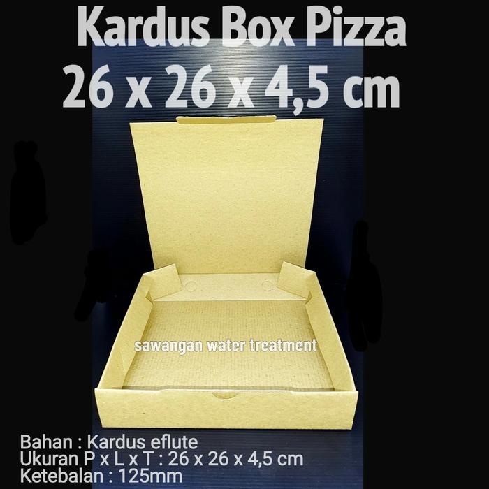 doni- Kardus Box Pizza 26 X 26 X 4,5 Cm Isi 10 Pcs / Kardus Box Pizza 26 Cm