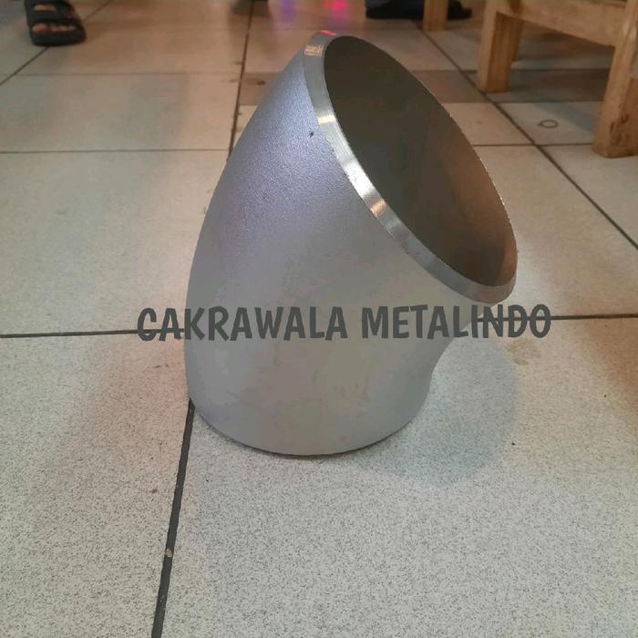 Limited Elbow 45 Derajat Sch40 Stainless Ss 316 2 1/2" Inch Knee Elbow 45 Deg Sch 40 Ss316 Terlaris