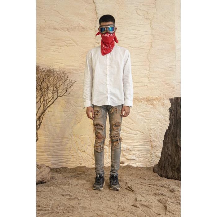 hez3- M1 Batik Patch - Vintage Blue - Celana Jeans