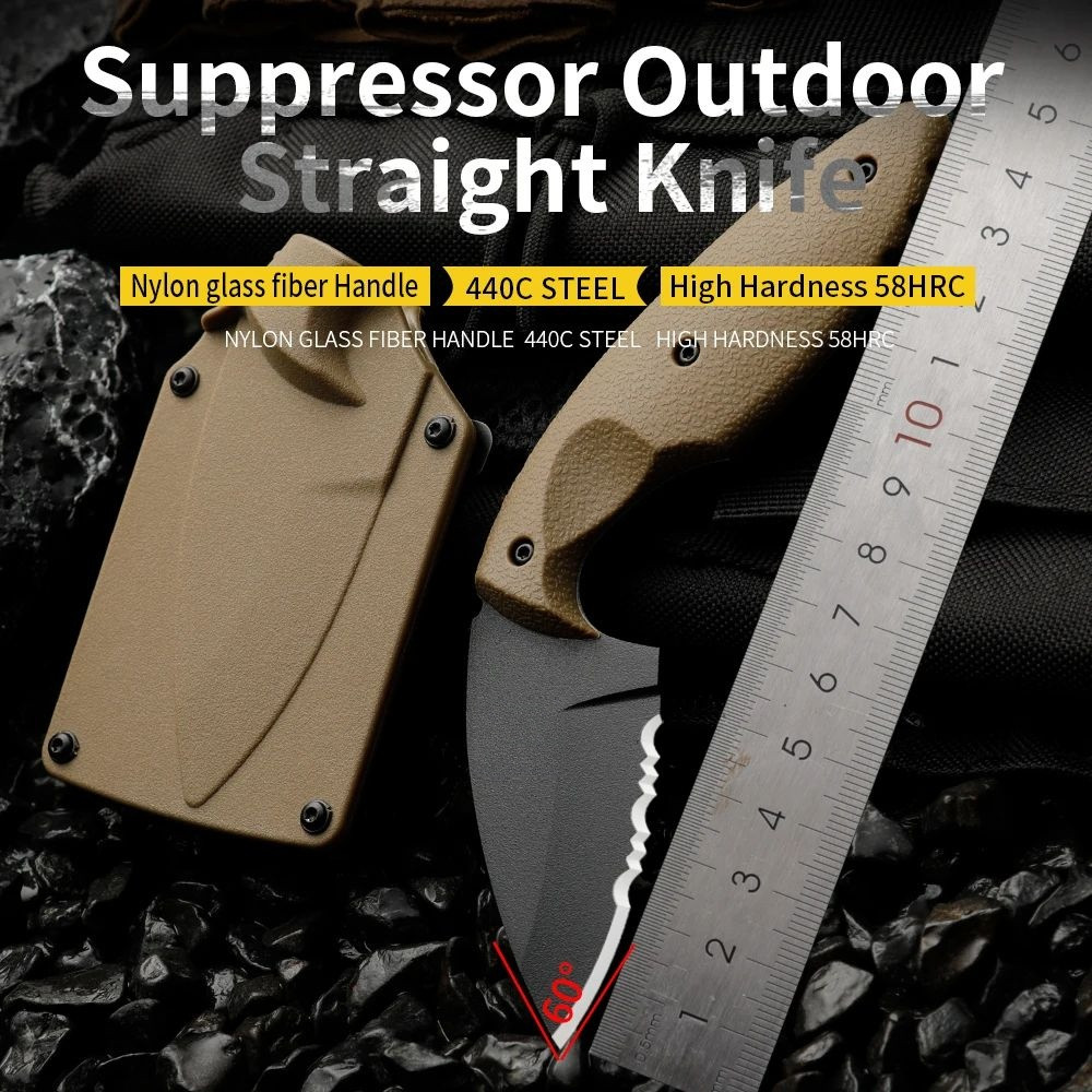 High quality fixed blade sleeve sword claw knife outdoor high hardness integrated steel tactical