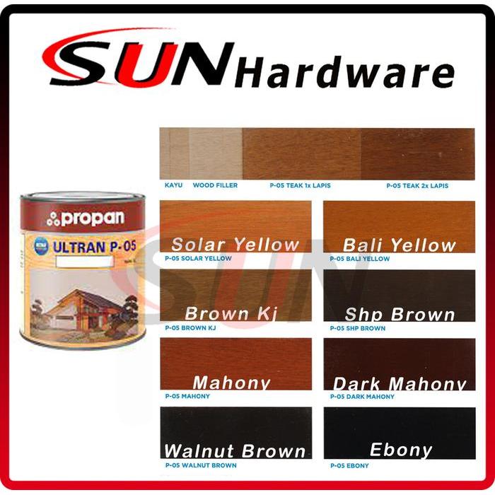 Cat Kayu Politur Ultran P - 05 Propan Plitur Teak Jati Walnut Brown Ebony Dark Mahony Bali Solar
