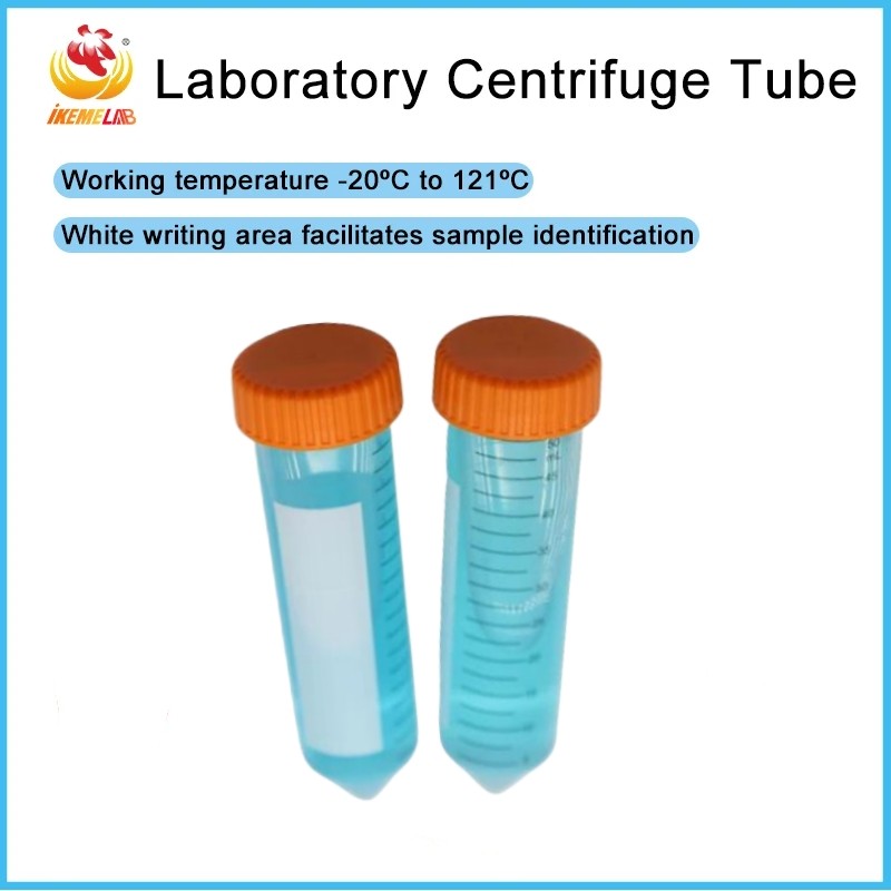 IKEME 25pcs Plastic Centrifuge Tube 15/50ml Pcr Prp Transparent Plastic Tube Screw Cap Culet Test Tu