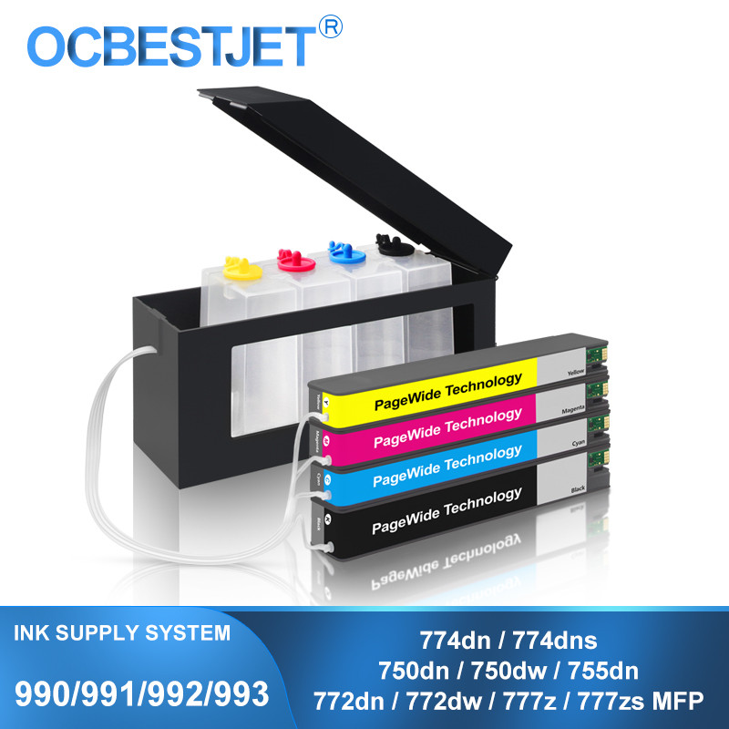 CISS For HP 990 991 992 993 990X 991X 992X 993X Continuous Ink Supply System For 755dn 774dn 750dn 7