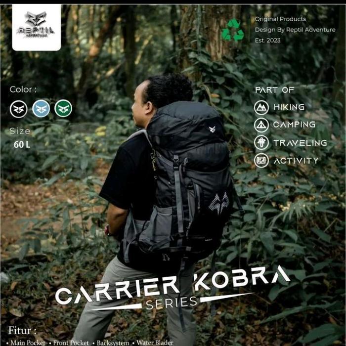 TAS GUNUNG CARRIER 60L REPTIL ADVENTURE KOBRA SERIES