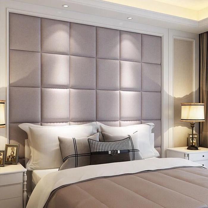 Promo Headboard Bed Panel Wallpanel Dinding 3D Linen Leather Oscar 30x30cm