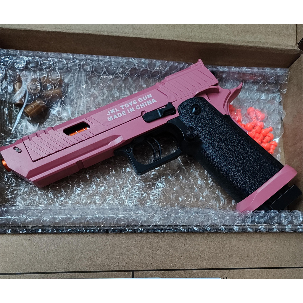 Auto Toy Gun Continuous Firing Shell Throwing Blowback Soft Bullet Pistol Empty Hanging Outdoor Game