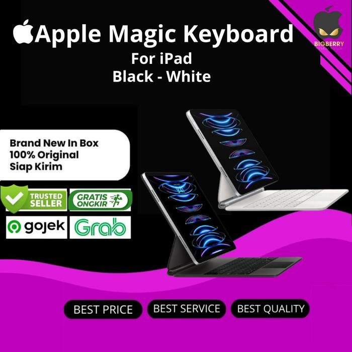 abcd- Apple Magic Keyboard For Ipad Pro 2022 M2 6Th Gen 11 12.9 White Black