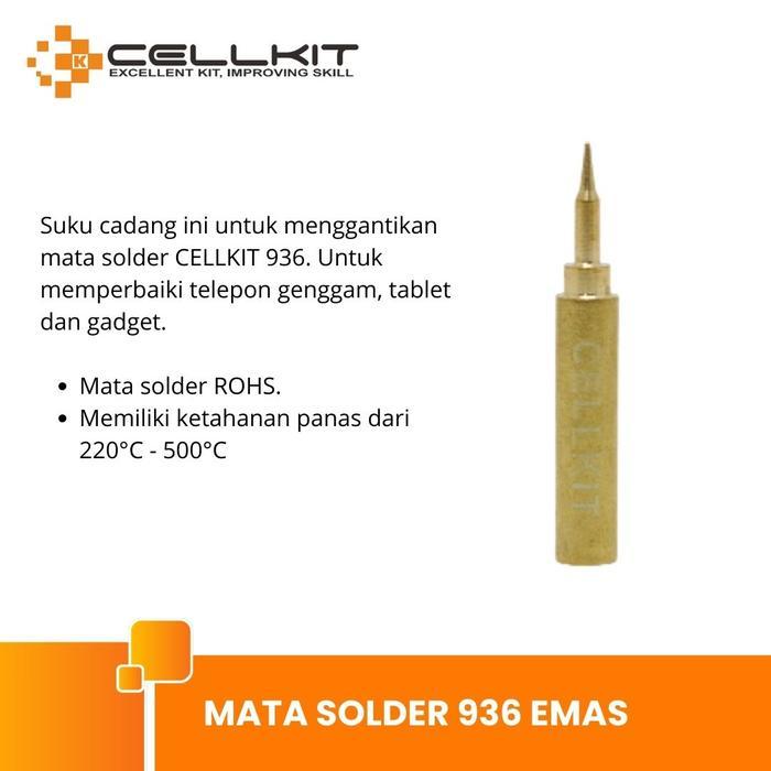 CELLKIT Mata Solder 936 900 908 Emas Lancip Bengkok Pisau Pisau Kecil