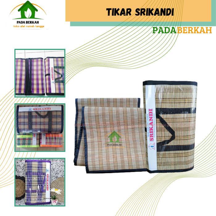 5jee- Tikar Samak Lipat Piknik Mendong Srikandi Tikar Lipat Bahan Rumput