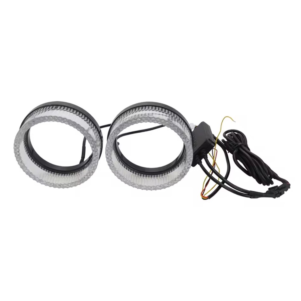 RGB Led Symphony 2 In 1 Angel Eyes Ring Light With App Control For Cars DRL Daytime Running Light