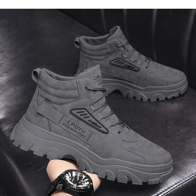Eiger - Sepatu Sneakers Pria Sepatu Import Model Tinggi Ankle Boot Shoes