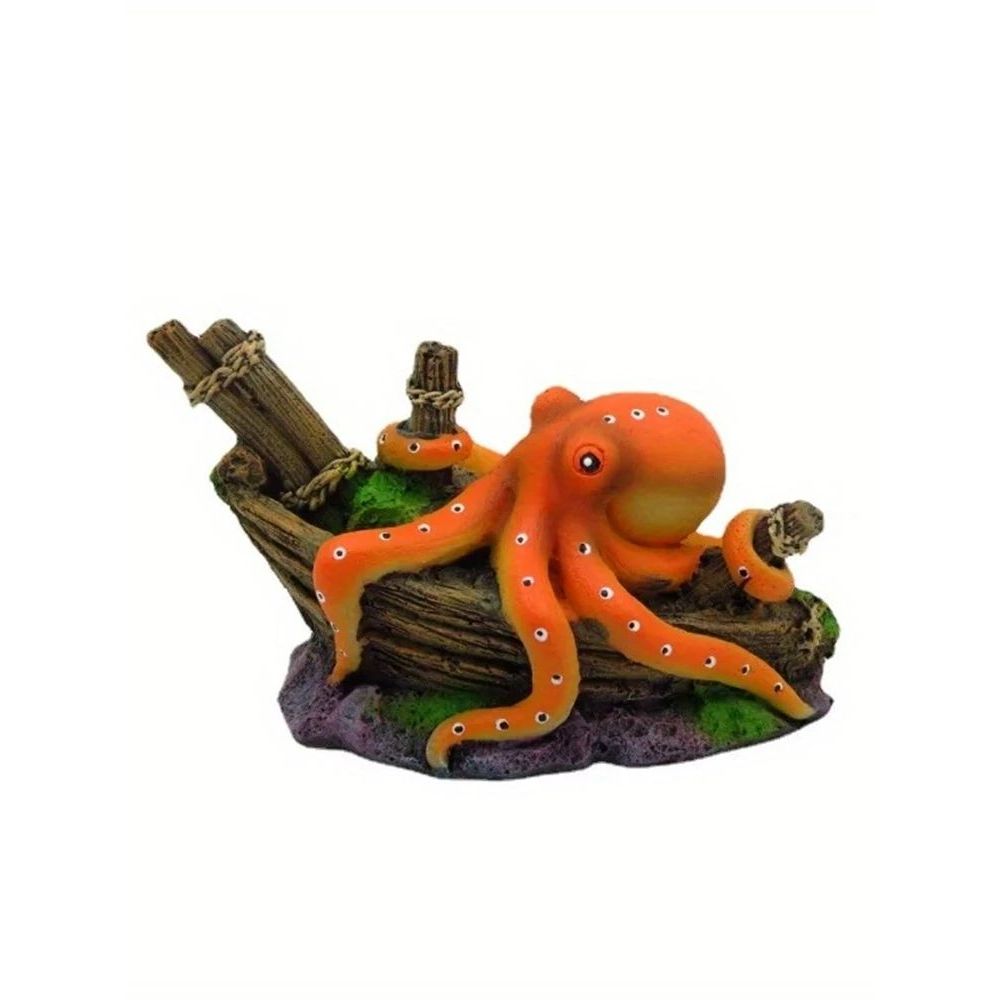Micro Landscape Ornaments Mini Resin Octopus Aquatic Aquarium Background 3D Craft Aquariums Fish