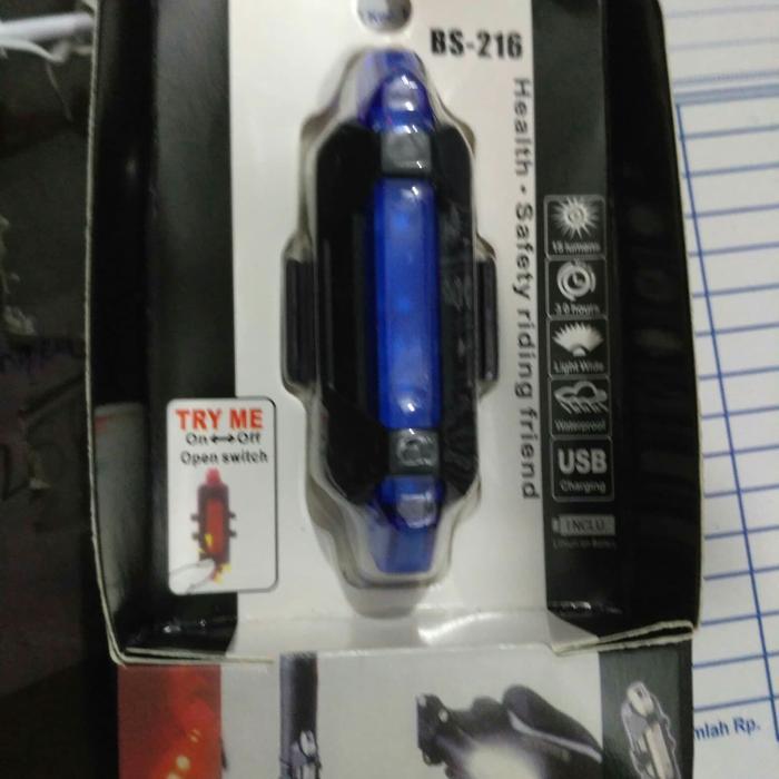 SALE Lampu sepeda USB BS-216 Termurah