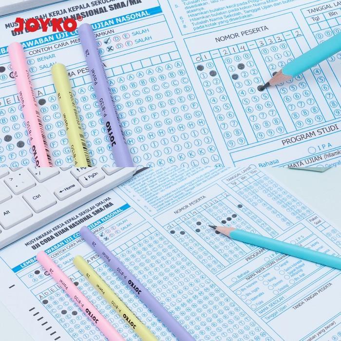 8opj- Pencil Pensil Joyko P-8130 2B 1 Drum 36 Pcs Pastel