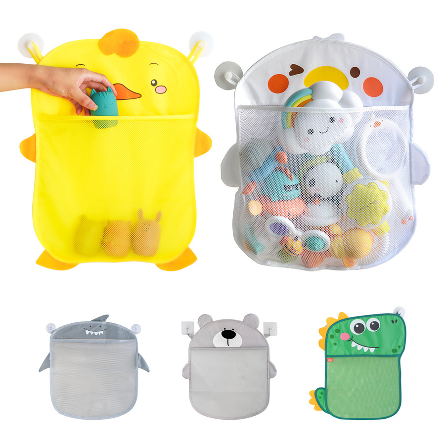 Mother Kids Baby Bath Toys Storage Bag Strong Suction Cups Bath Game Bag Bathroom Organizer Water