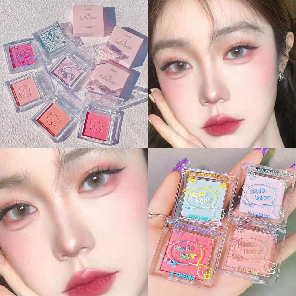 Girl Blush Peach Cream Makeup Cute Blush Palette Contour Eyeshadow Blush Cosmetics Blusher Pigment
