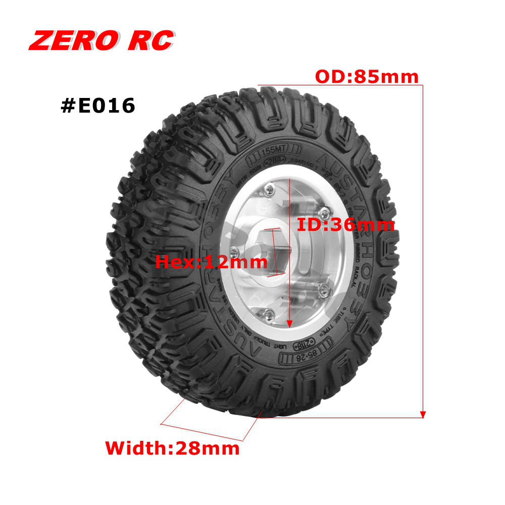 Classic METAL 1.55 Beadlock Wheel Rim With 85mm 90mm 95mm Soft Tires For 1/12 1/10 D90 TF2 Tamiya CC