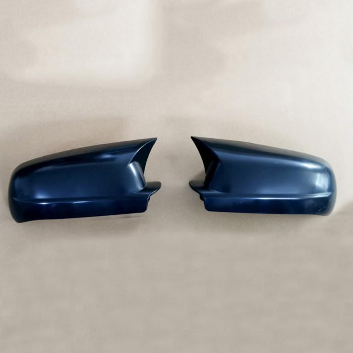 Car Carbon Fiber Ox Horn Rearview Side Mirror Shell Sticker Reversing Mirror Cover Caps Trim For-Vw