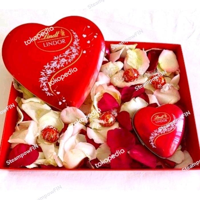 (ORIGINAL) HYA LINDT LINDOR HEART CHOCOLATE TIN COKLAT COKELAT VALENTINE TERMURAH TERPOPULER