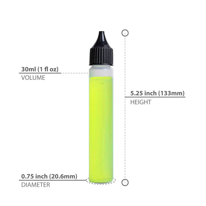 15Pcs Pen Shape Long Slim Dropper Plastic Bottle With Ecig Liquid Bottle 30ML Empty Bottle