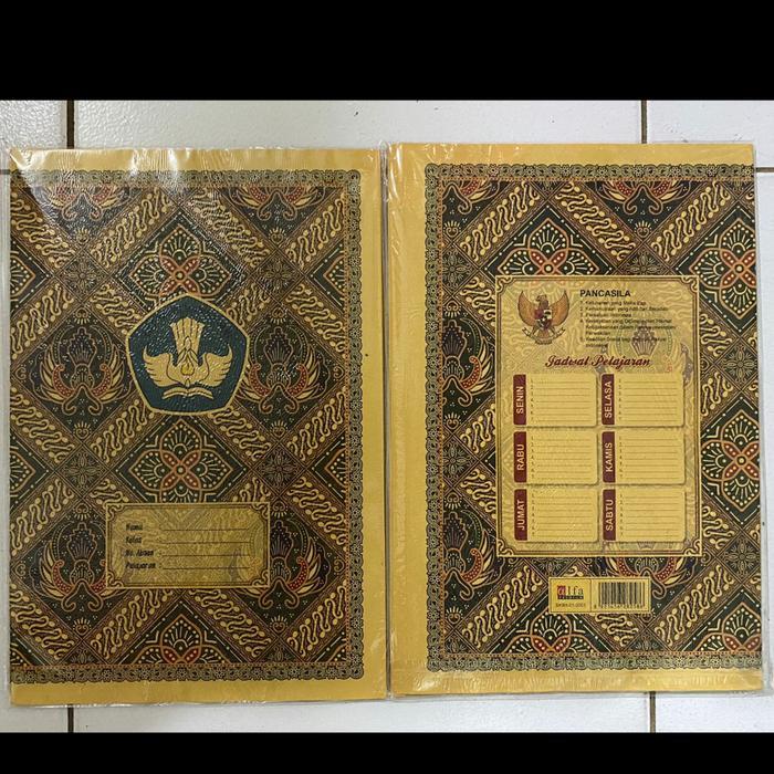 Sampul Buku Tulis Kecil Kertas Samson Coklat Batik Quarto