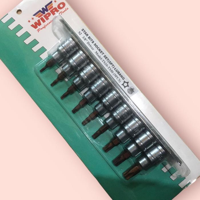 Kunci sok bintang 5 set - star bits socket set - DR 3/8 inchi