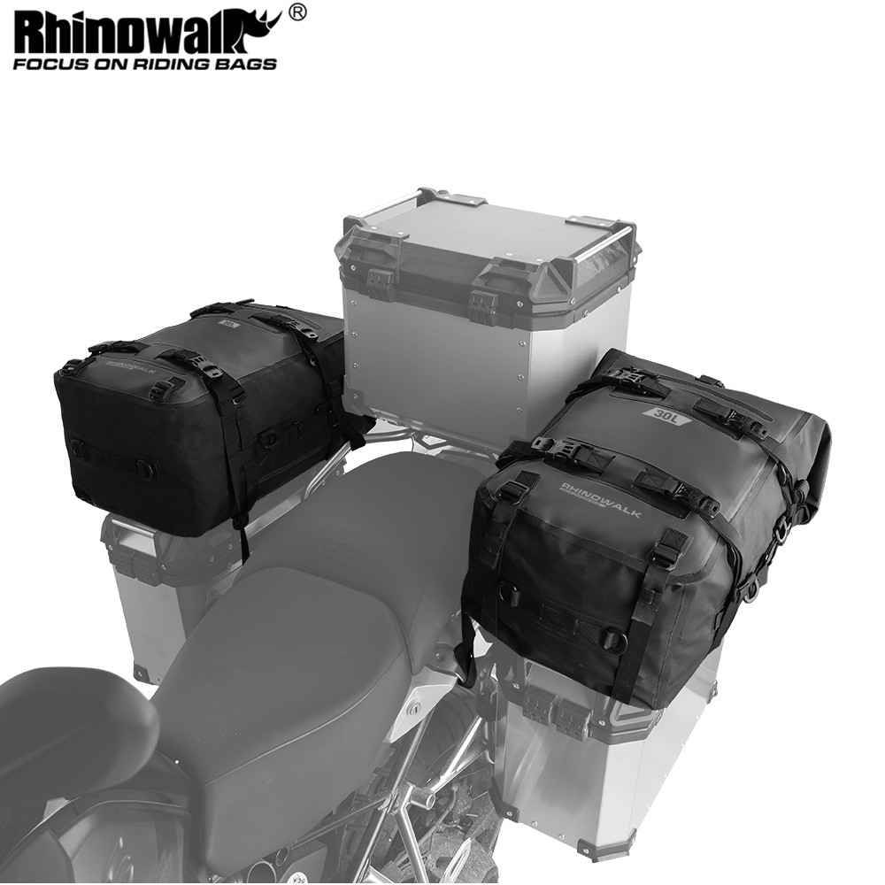 Rhinowalk Motorcycle Box Top Pannier Bag 8L-30L Waterproof Luggage Motor Side Case Top Saddle Rear