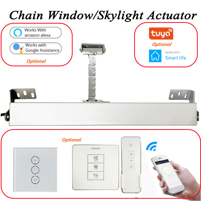 AC Motorized Window Actuator window opener OR Wifi Remote Control Greenhouse Window Opener Automatic